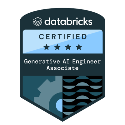 Insignia Databricks Certified Generative AI Engineer Associate obtenida por Roberto Alonso Aznar